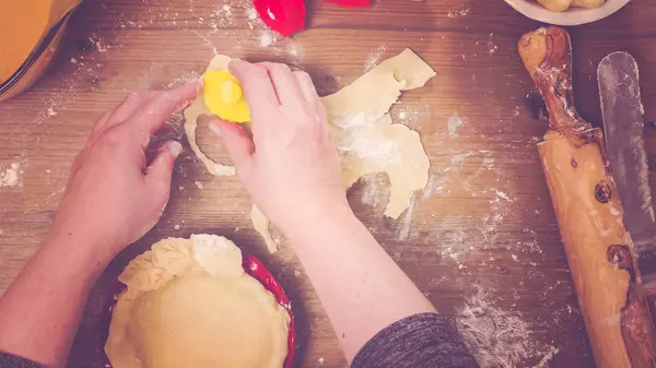 Making Pumpkin pie — Stock Photo, Image