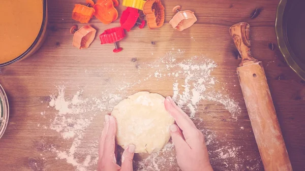 Hacer pastel de calabaza — Foto de Stock