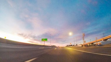 Otoyol sürüş görünümü