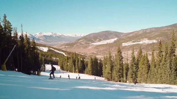 Alpine Skiing Beginning Ski Season — Stock Photo, Image