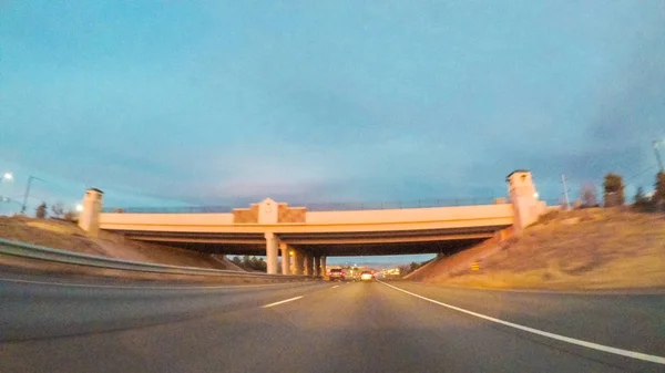 高速道路走行ビュー — ストック写真