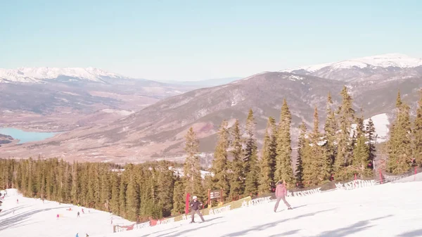 Colorado Usa Noviembre 2017 Punto Vista Pov Esquí Alpino Comienzo —  Fotos de Stock