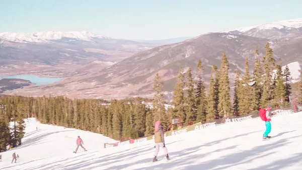 Колорадо Сша Ноября 2017 Года Точка Зрения Пов Катание Лыжах — стоковое фото