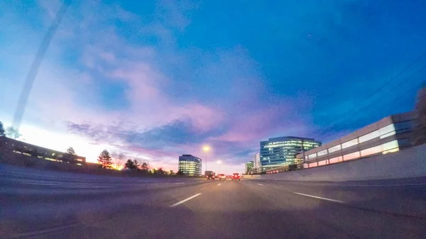 高速道路走行ビュー — ストック写真