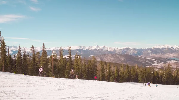 Alpine Skiing Beginning Ski Season — Stock Photo, Image