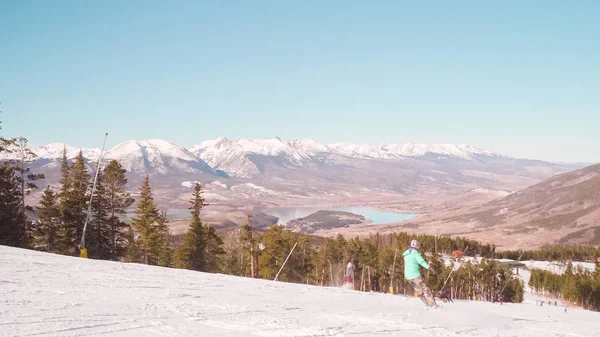 Alpine Skiing Beginning Ski Season — Stock Photo, Image