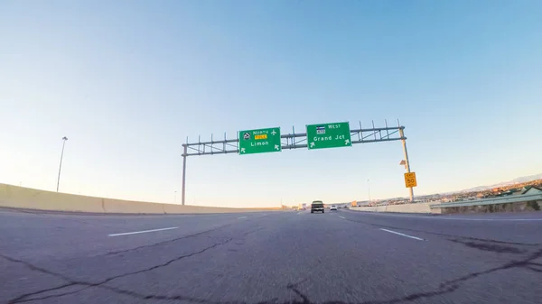 Pov Oogpunt Zuid Rijden Interstate I25 Vroeg Ochtend — Stockfoto