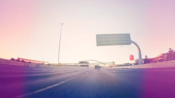 Pov Άποψη Νότια Οδηγώντας Στο Interstate I25 Νωρίς Πρωί — Φωτογραφία Αρχείου