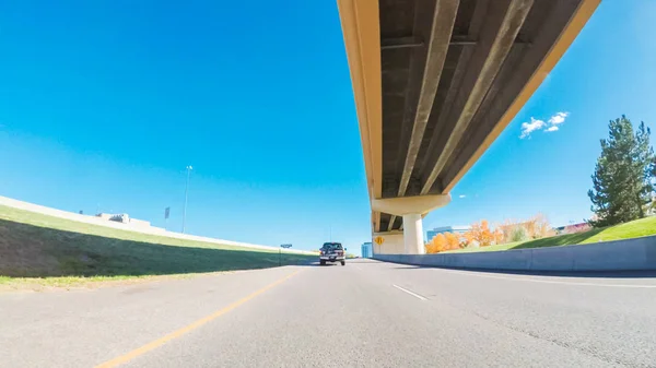 Pov Punktu Widzenia Jazdy Południowej Autostrada Międzystanowa I25 — Zdjęcie stockowe