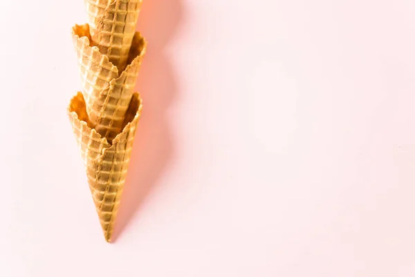 Waffle cones for ice cream — Stock Photo, Image