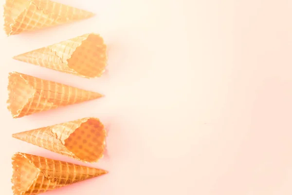 Cones de sorvete de waffle — Fotografia de Stock