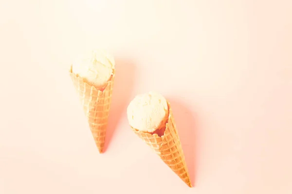 Waffle fagylalt kúpok — Stock Fotó
