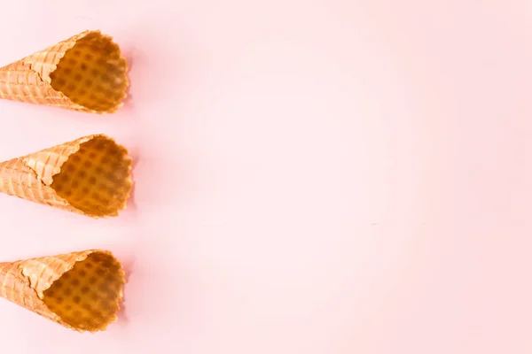 Waffle ice cream cones — Stock Photo, Image