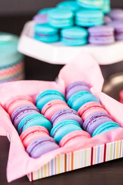 Macaron français coloré — Photo