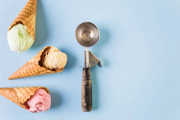 Cones de sorvete de waffle — Fotografia de Stock