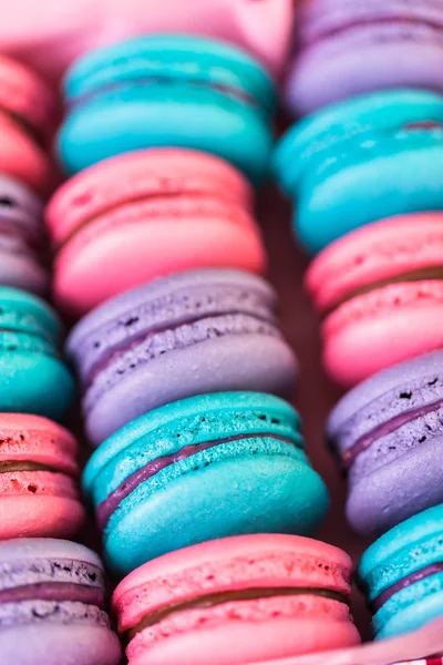 Renkli Fransız acıbadem kurabiyesi — Stok fotoğraf