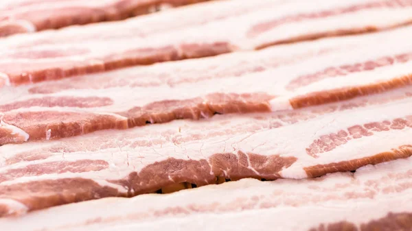 Bacon strips nära upp — Stockfoto