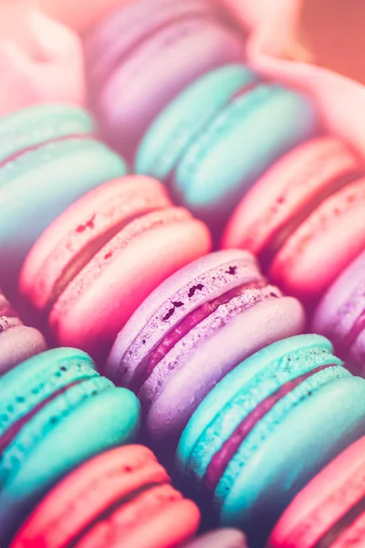 Fransız macaron yakın çekim — Stok fotoğraf