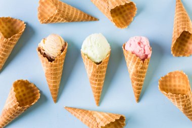 Waffle dondurma koniler