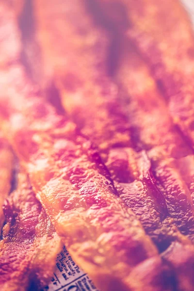 Bacon strips nära upp — Stockfoto