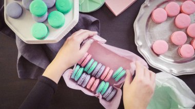 Fransız macarons yakın çekim