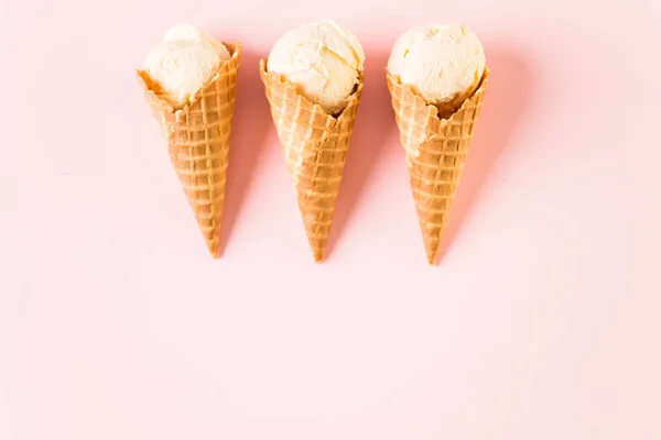 Waffle ice cream cones — Stock Photo, Image