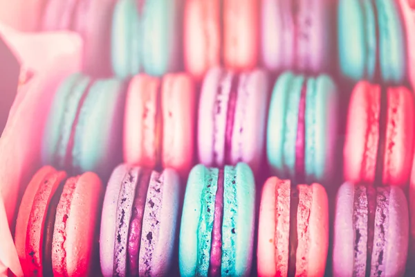 Francouzské macaron zblízka — Stock fotografie