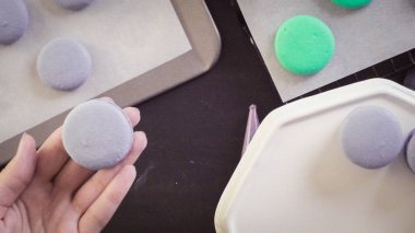 Fransız macarons yakın çekim