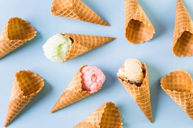 Waffle dondurma koniler