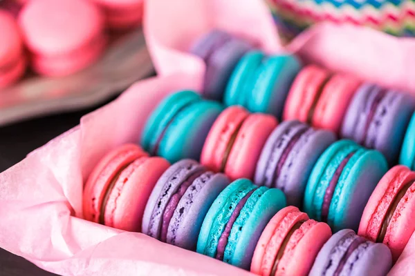 Färgglada Franska Macaroon — Stockfoto