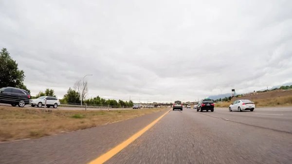 Autopista vista de conducción — Foto de Stock