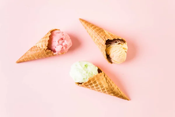 Coni gelato cialde — Foto Stock