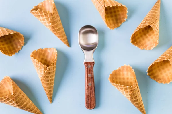 Waffle fagylalt kúpok — Stock Fotó
