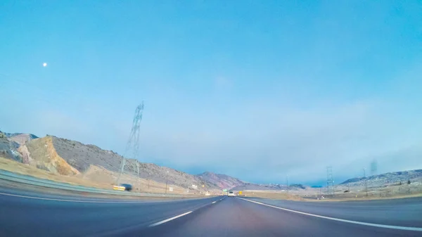 高速道路走行ビュー — ストック写真