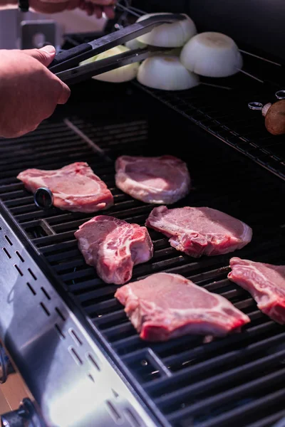 Grillen pork chops — Stockfoto