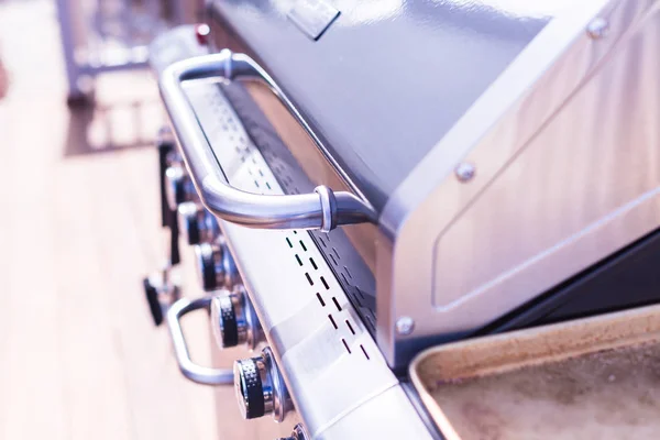 Gas grill close up — Stock Photo, Image