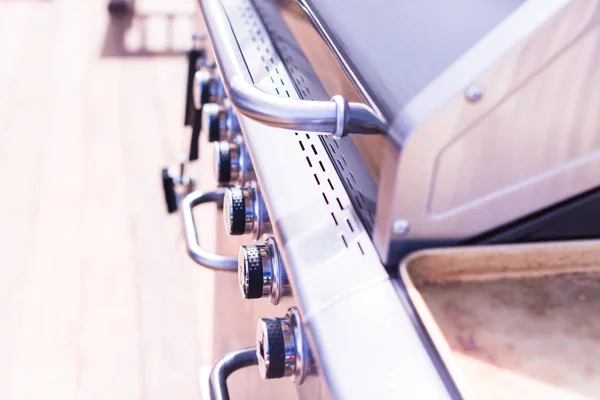 Gas grill close up — Stock Photo, Image