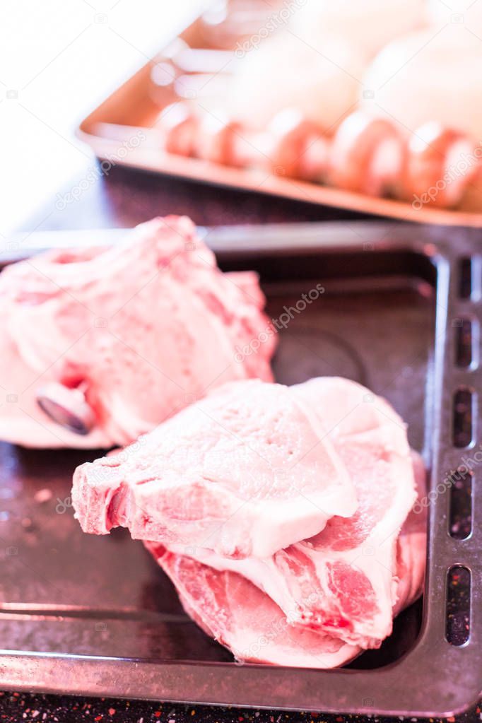 Grilling pork chops