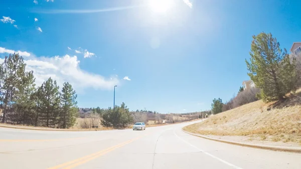 Driving through Suburbs — Stock Photo, Image