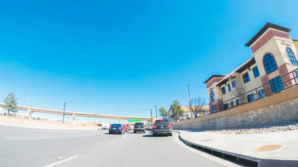 Autopista conduciendo por la Interestatal — Foto de Stock