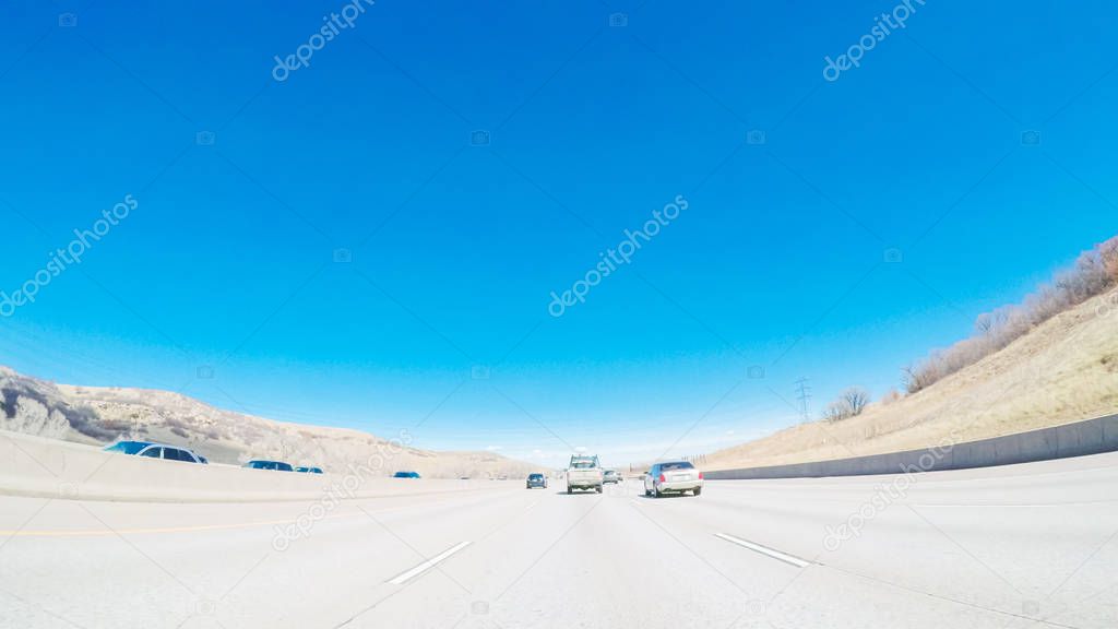 Driving on Interstate Highway