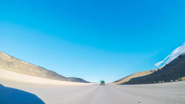 Auto-estrada vista de condução — Fotografia de Stock