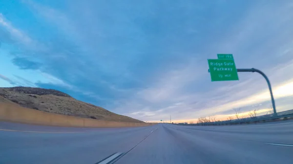 Autopista vista de conducción — Foto de Stock