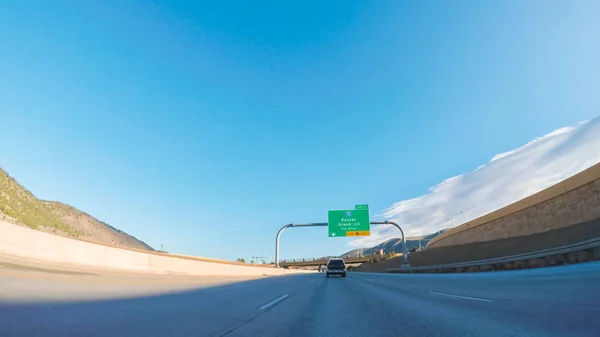 Auto-estrada vista de condução — Fotografia de Stock