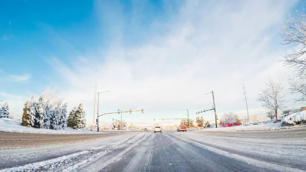 Lente sneeuwstorm — Stockfoto