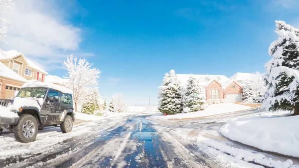 Efter våren snöstorm — Stockfoto