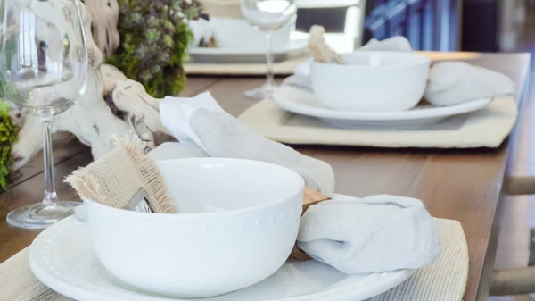 Dining table view — Stock Photo, Image