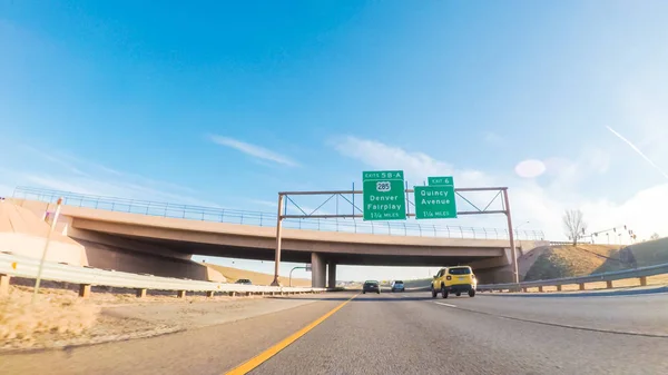 高速道路走行ビュー — ストック写真