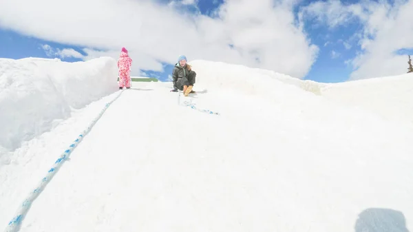 Vista castelo de neve — Fotografia de Stock