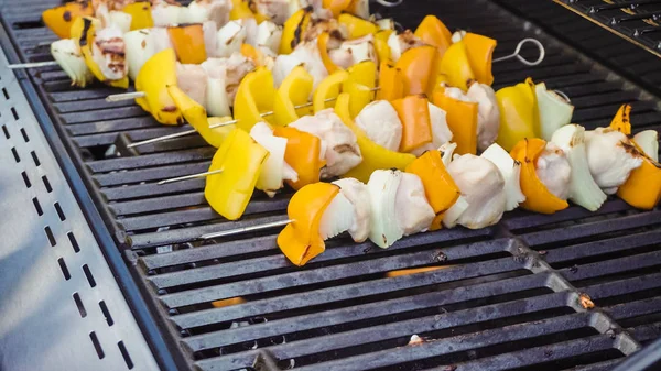 Chicken shish kabobs — Stock Photo, Image